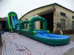 30FT Green Inflatable Water Slide