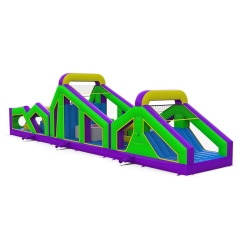 57ft Purple and Green Obstacle Course