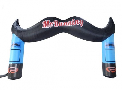 Moustache Inflatable Race Arch with Velcro Banner