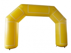 Customized Yellow Velcro Banner Inflatable Running Arch