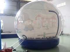 Inflatable Snow Globe with Snowman and Christmas Tree