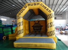 Gold Rush Cheer Bouncy Castle With Slide