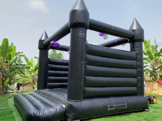 black bouncy castle