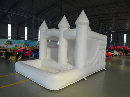 pastle blue bouncy castle