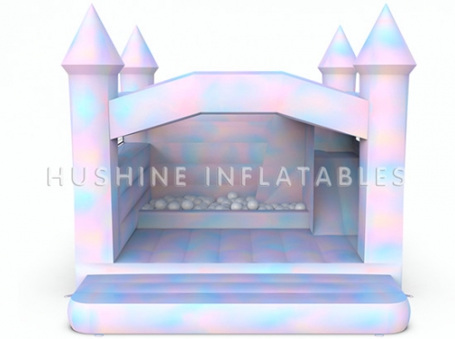 Tie-Dye Bouncy Castle with Ball Pit and Slide