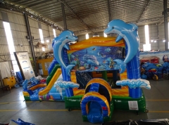 Dolphin Bounce House with Slide