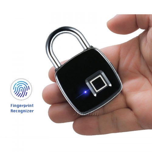 Mini Smart Fingerprint Padlock USB Charging Portable Smart Security Key Lock Anti-theft for Home Door Suitcase Office