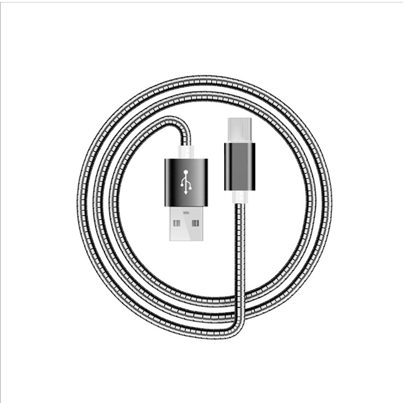 Anyfe Micro metal spring Cable,High Speed Data and Charging with Micro USB / Type C / Lightning Cables