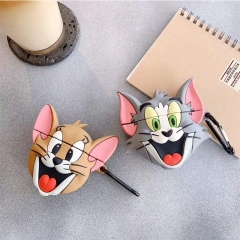 AirPod Case,New 3D Cute Cartoon Jerry Mouse Case for Apple AirPod 1&2, AirPod Accessories Shockproof Protective Premium Silicone Cover and Skin for Apple AirPod Charging Case
