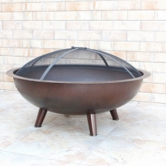 33" Outdoor Fire Pit Great Corten Steel Bronze Finish
