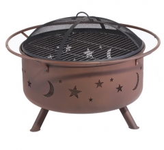 29" Galaxy Steel cauldron fire pit patio fire pit