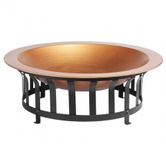 40" large cast iron fire pit patio fire bowl