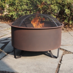 64.5cm Round steel fire pit