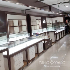 White Jewelry Counter Displays