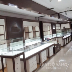 Frameless White Jewelry Display Counter