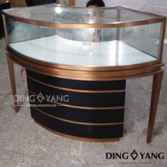 Curved Jewellery Display Counter Showcase