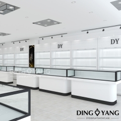 White Jewellery Shop Counter Design