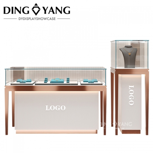 Modern Frameless Jewelry Counter Display