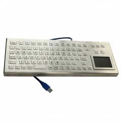 IP66 waterproof stainless steel keyboard with integrated touchpad mouse