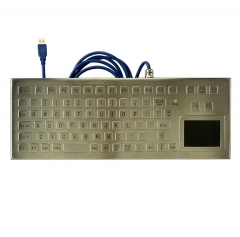 IP66 waterproof stainless steel keyboard with integrated touchpad mouse