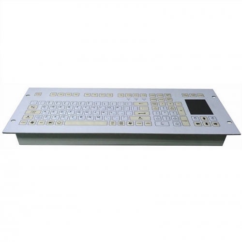 IP66 waterproof panel mounted membrane keyboard with integrated touchpad mouse