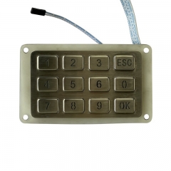 IP66 waterproof stainless steel backlit numeric keypad