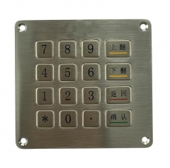 IP66 waterproof stainless steel panel mounted keypad for mining and oil rig