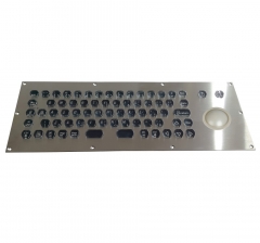 IP66 waterproof stainless steel backlight keyboard with integrated trackball mouse