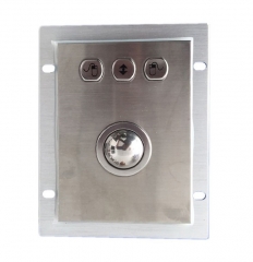 IP66 waterproof stainless steel trackball in panel mounted solution