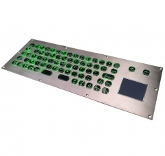 IP66 waterproof stainless steel backlight keyboard with integrated touchpad mouse