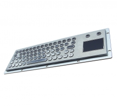 IP66 waterproof stainless steel keyboard with integrated touchpad mouse