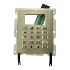 IP66 waterproof stainless steel panel mounted keypad with LCD screen