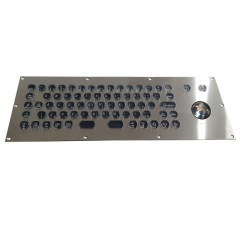 IP66 waterproof stainless steel backlight keyboard with integrated trackball mouse