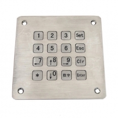 IP66 waterproof stainless steel panel mounted keypad