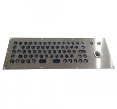IP66 waterproof stainless steel backlight keyboard with integrated trackball mouse