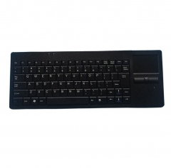 Industrial plastic desktop keyboard with integrated touchpad mouse