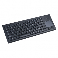 Industrial plastic desktop keyboard with integrated touchpad mouse