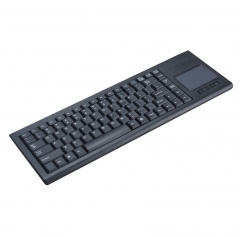 Industrial plastic desktop keyboard with integrated touchpad mouse