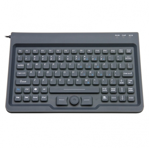 IP68 waterproof silicone keyboard with integrated joystick mouse