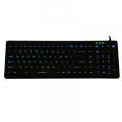 IP68 waterproof backlight silicone keyboard