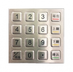 IP66 waterproof mini stainless steel keypad