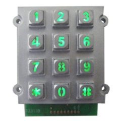 IP65 waterproof backlight dye-casting numeric keypad