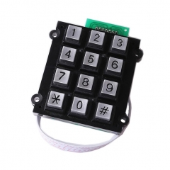 IP65 waterproof dye-casting numeric keypad in black color panel