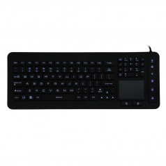 IP68 waterproof backlight silicone keyboard with integrated touchpad mouse