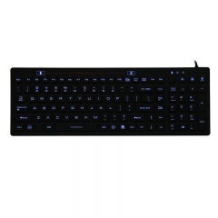 IP68 waterproof backlight rugged silicone keyboard