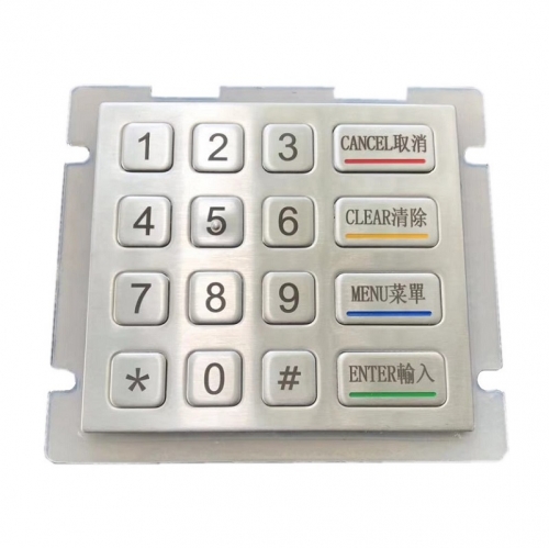 IP66 waterproof stainless steel numeric keypad