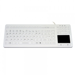 IP68 waterproof silicone keyboard with integrated touchpad mouse