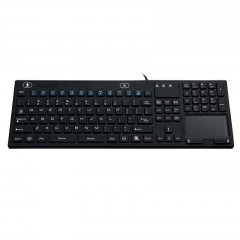 IP68 waterproof silicone keyboard with integrated touchpad mouse