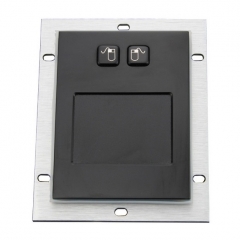 IP65 waterproof black electroplated stainless steel rugged touchpad