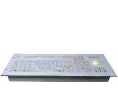 IP66 waterproof panel mounted membrane keyboard with integrated trackball mouse